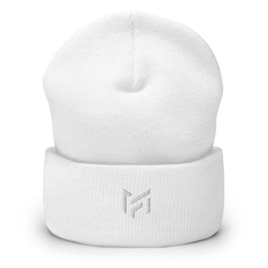 Cuffed Beanie - White Logo